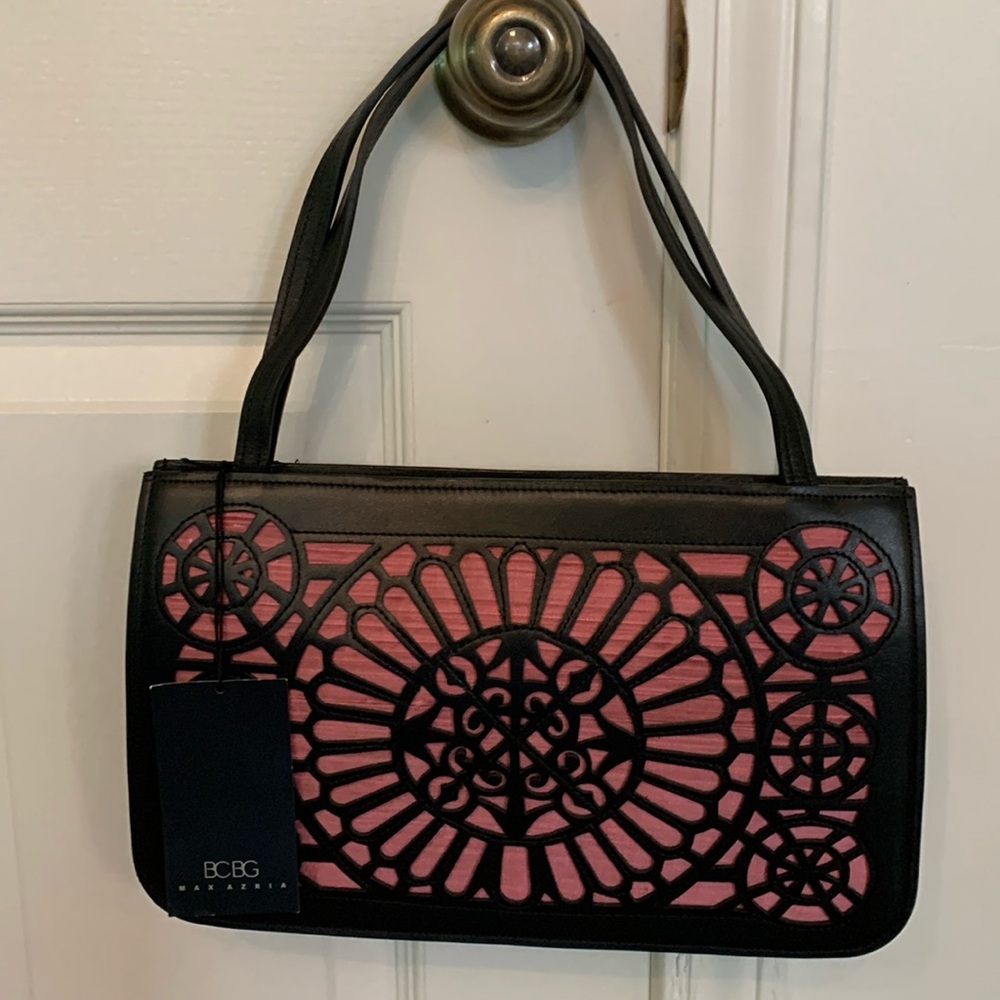 Vintage BCBG Max Azria leather print shoulder bag